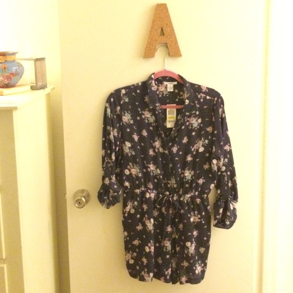 Bar III Floral Patterned Romper